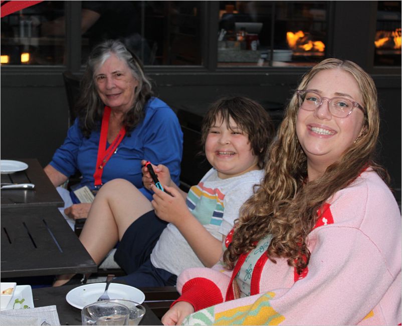 Diane & family at lunch after quarry tour